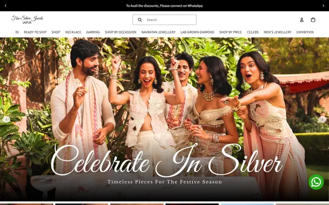 Fine Silver Jewels website built by TechGeekStudio