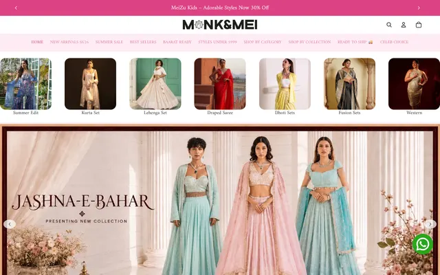 Monk & Mei website built by TechGeekStudio